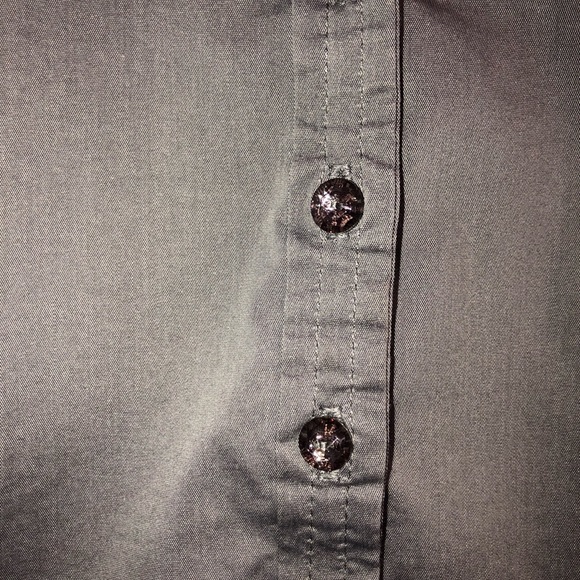 Gray button down blouse - Picture 2 of 6